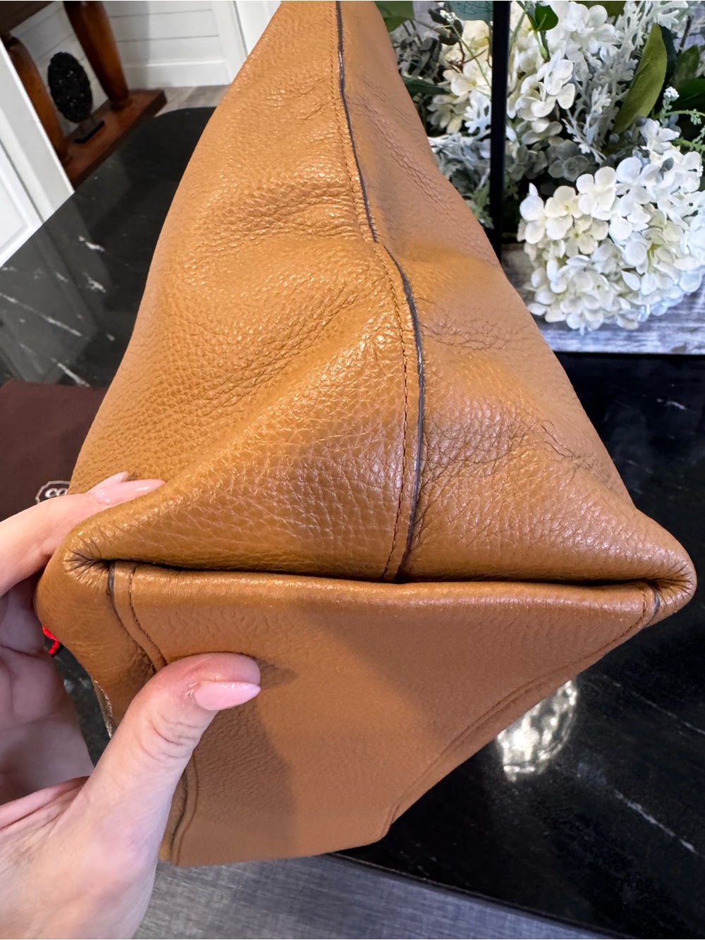 🤎Coach Pebbled Leather Zip Top Tote (Style F48637) in Saddle/Cognac. - Picture 11 of 16